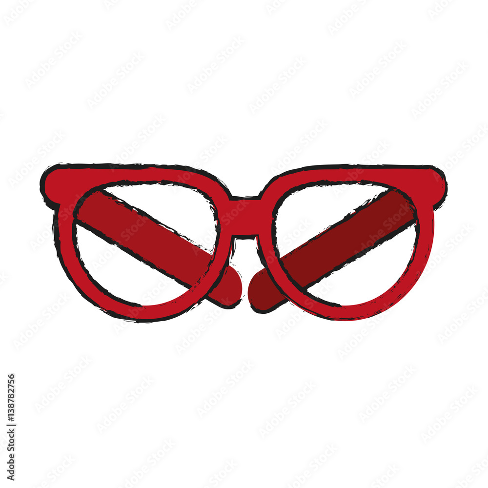red frame glasses icon image vector illustration design red frame glasses icon image vector illustration design