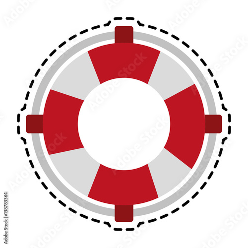 life preserver belt icon image vector illustration design 