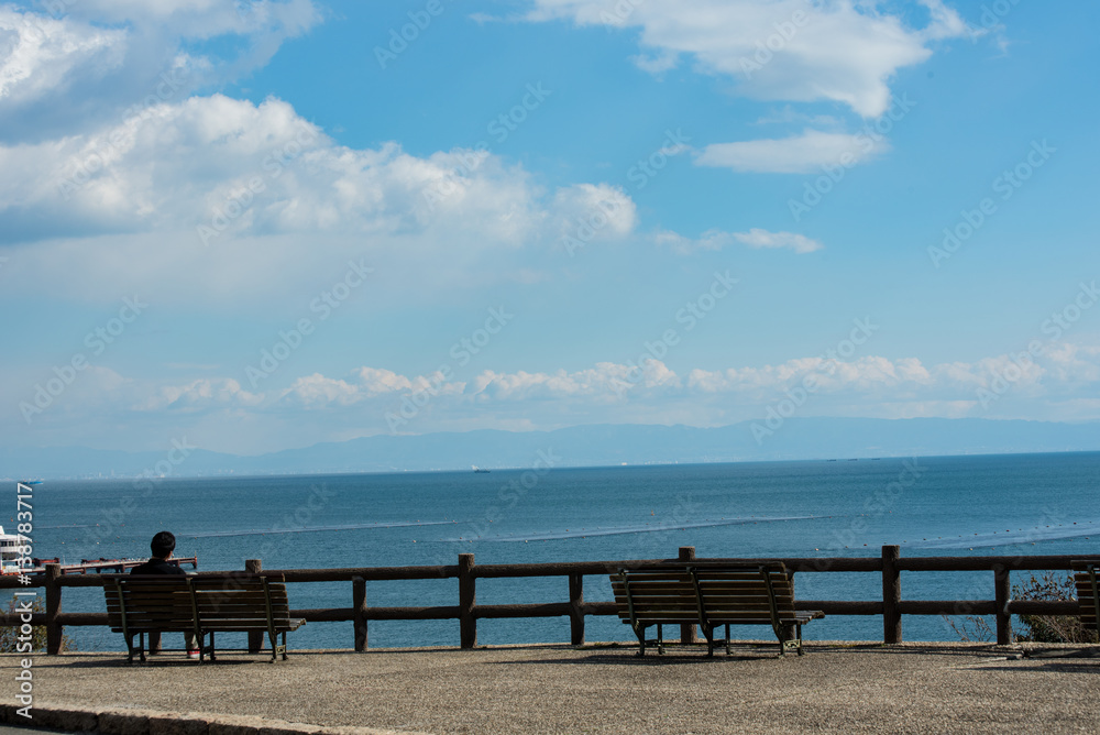 神戸市鉢伏山界隈・大阪港方面の眺望