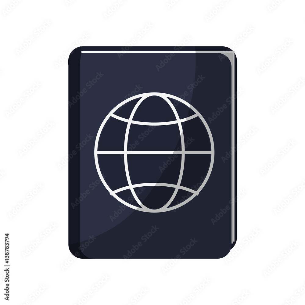 passport icon over white background. vector illustration passport icon over white background. vector illustration