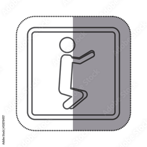 figure person doing squats icon, vector illustration design image