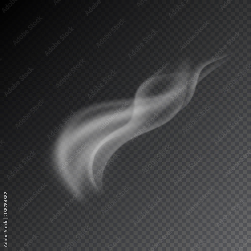 Smoke realistic isolated vector illustration on transparent background Smoke realistic isolated vector illustration on transparent background