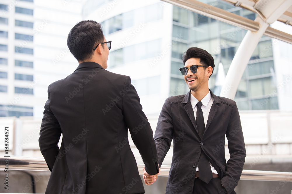 Asian Businessman shake hand, protrait business concept. Asian Businessman shake hand, protrait business concept.