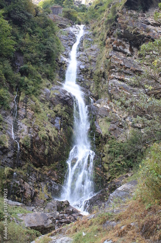 A waterfall some where in Himalayas at 11000 feet