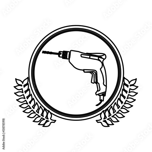 figure symbol drill icon image, vector illustration design stock