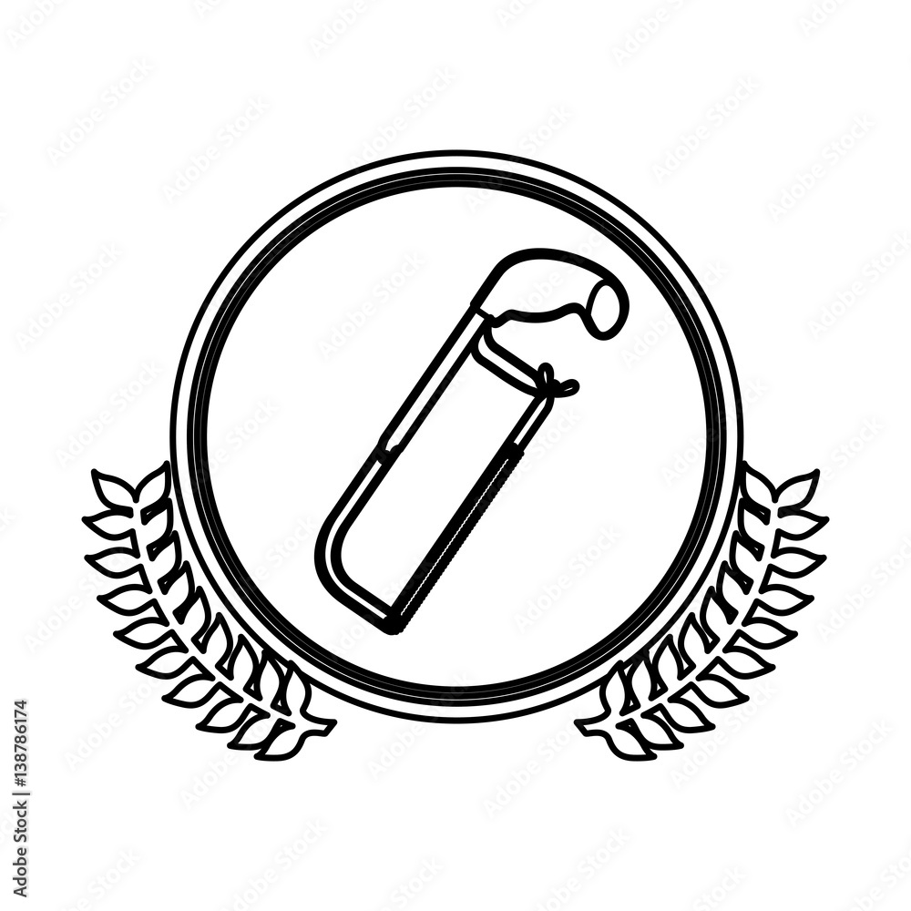 figure symbol hacksaw icon stock, vector illustration design image figure symbol hacksaw icon stock, vector illustration design image