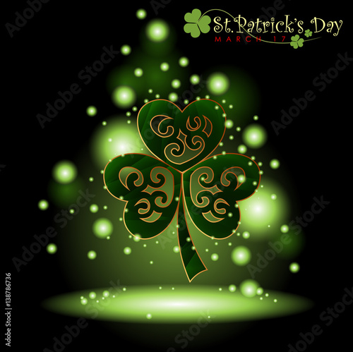 Abstrackt of St.Patrick's Day, Background Design, Vector and Illustration, EPS 10.