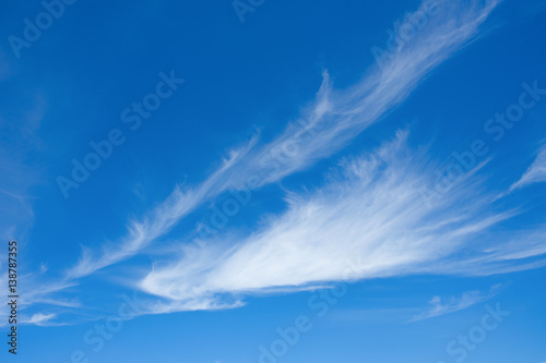 Blue sky with cirrus clouds 