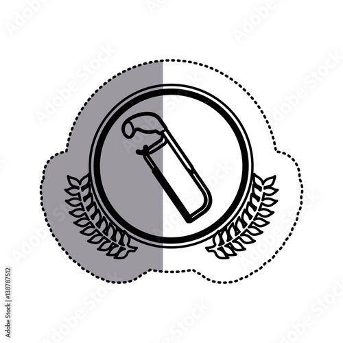 contour symbol hacksaw icon stock, vector illustration design image