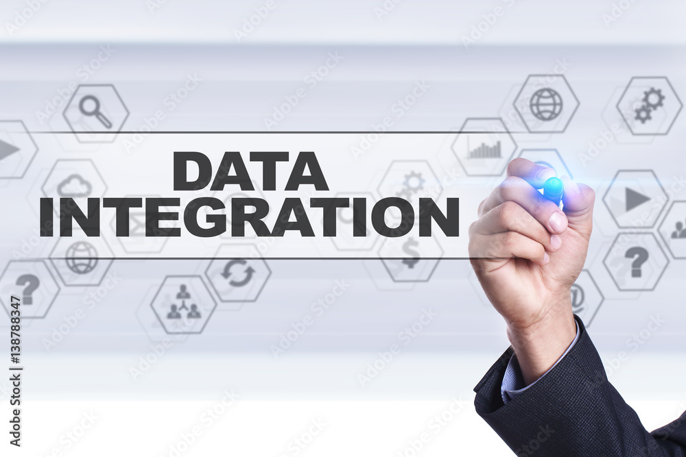Businessman drawing on virtual screen. data integration concept. Businessman drawing on virtual screen. data integration concept.