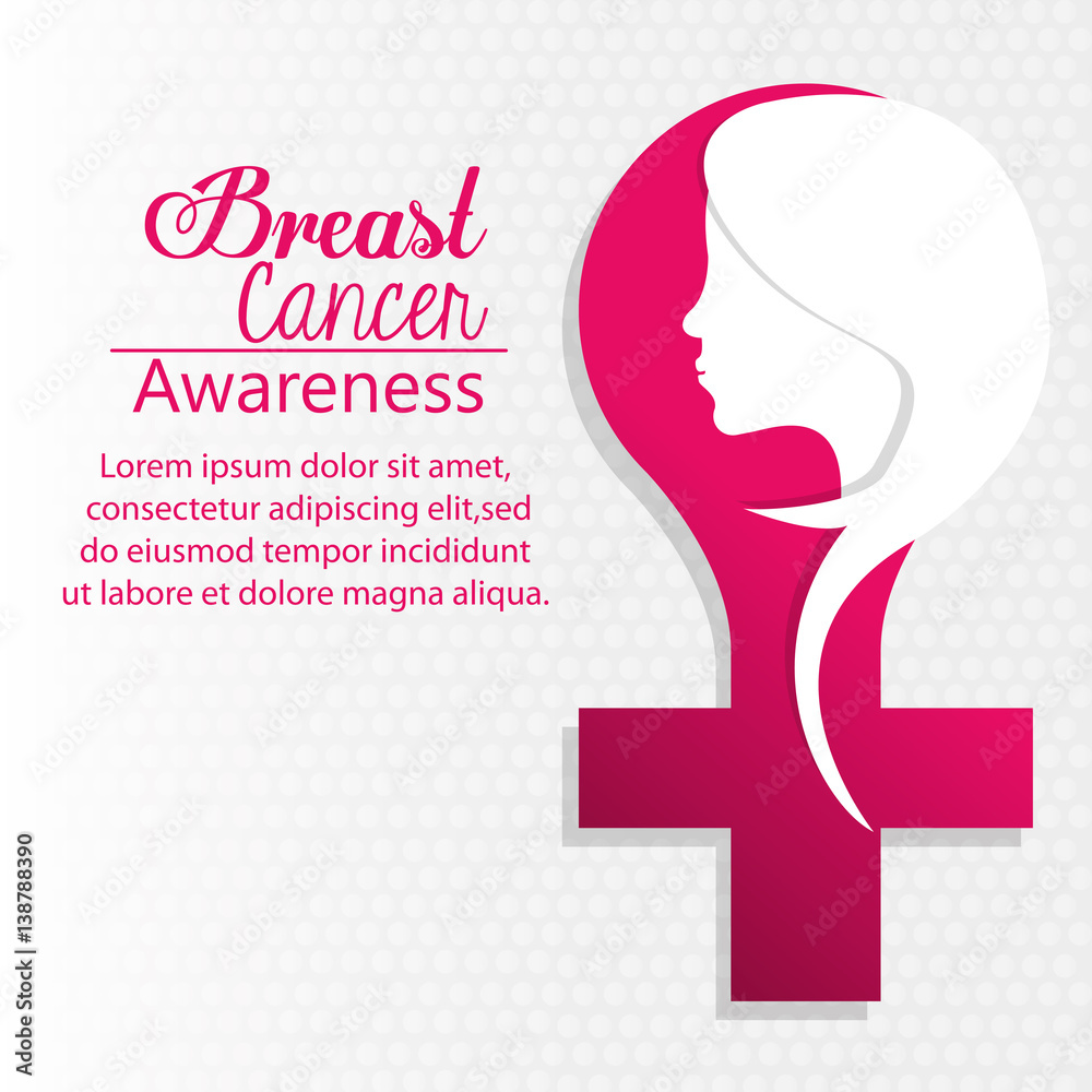 breast cancer awareness poster vector illustration eps 10