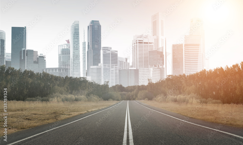 Fototapeta premium Road to big city