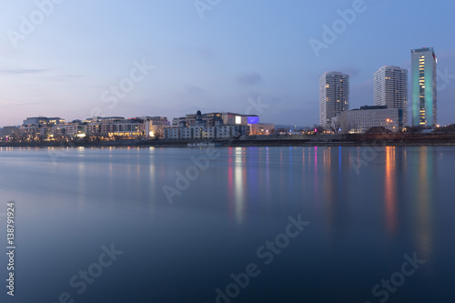 Riverside with Eurovea in Bratislava, Slovakia