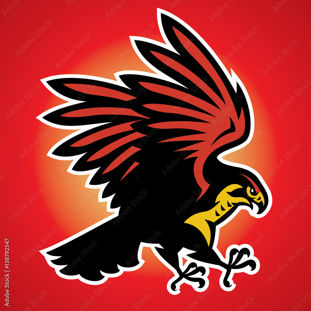Naklejka premium Hawk Bird Mascot