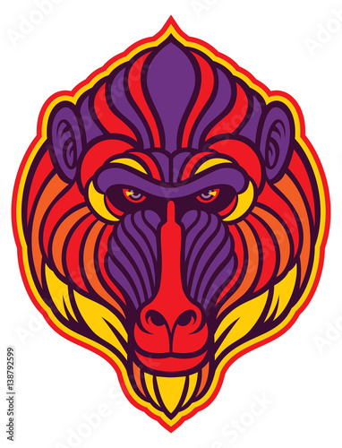 Obraz na płótnie baboon Mandrill Monkey