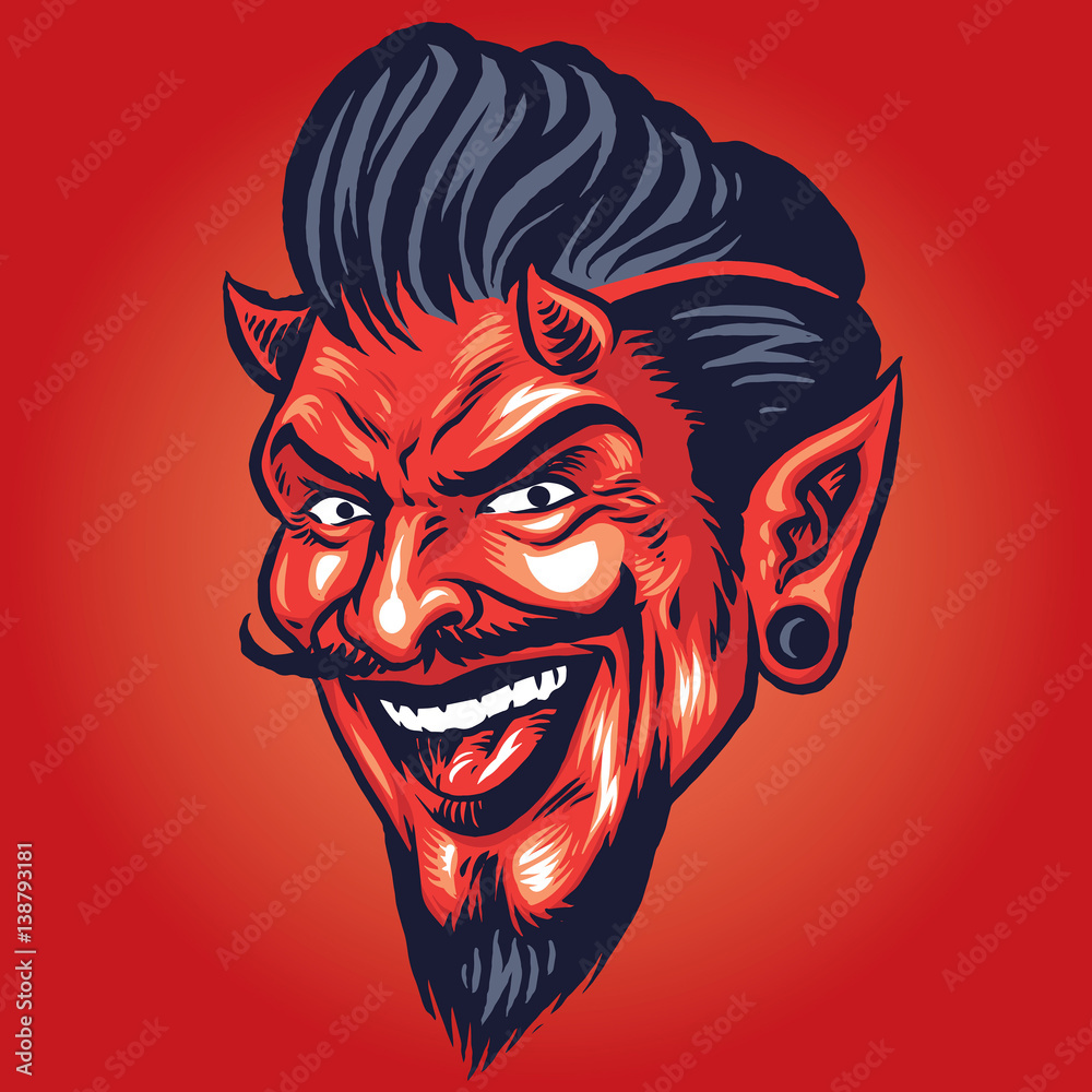 Fototapeta Smilling Devil Head