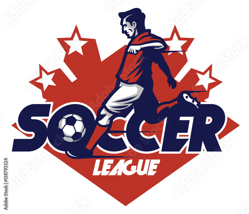 Soccer player shooting badge