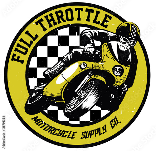 Vintage motorcycle badge photo