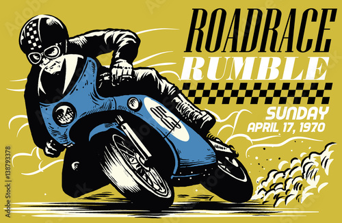 vintage motorcycle race