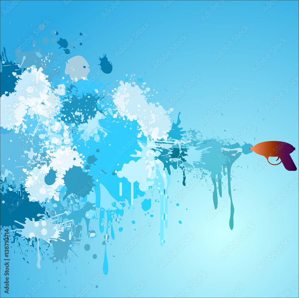 Abstract background Songkran Festival: The Water Splash Festival. Vector and Illustration, EPS 10