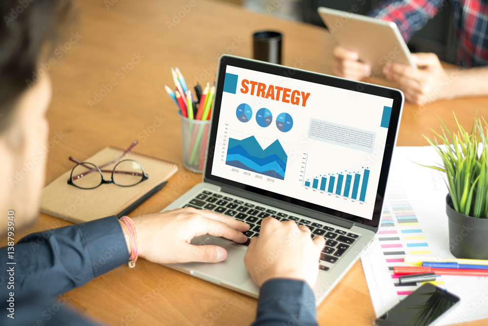 Business Graphs and Charts Concept with STRATEGY word Business Graphs and Charts Concept with STRATEGY word