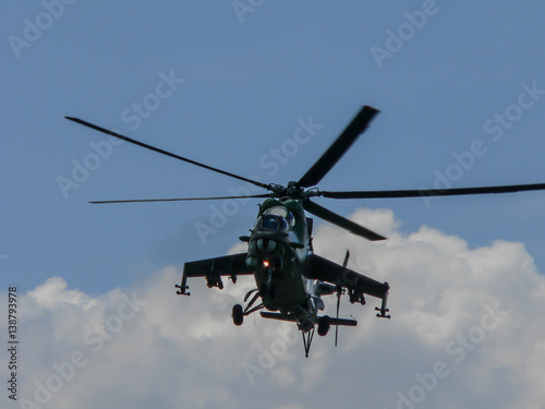 Fototapeta Naklejka Na Ścianę i Meble -  Majestic army helicopter on sunny day