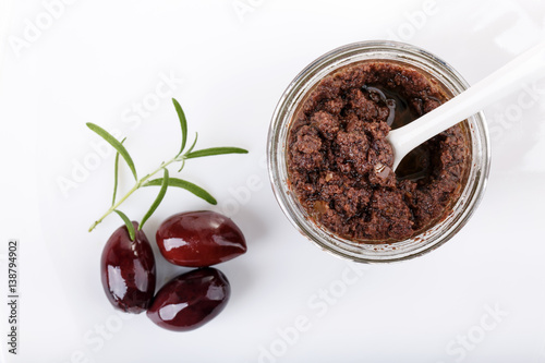Tapenade – olive paste made from kalamata olives. photo