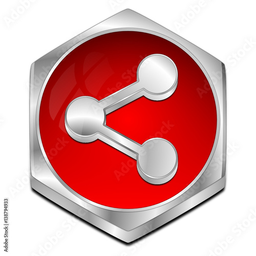 Share Button - 3D illustration