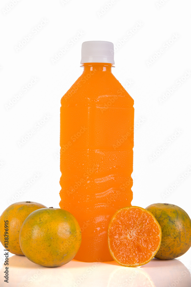 Orange juice bottle. Isolated on background Orange juice bottle. Isolated on background
