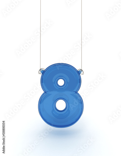 Hanging alphabet number eight