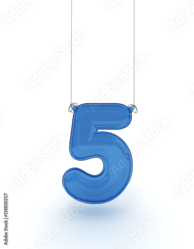 Hanging alphabet number five
