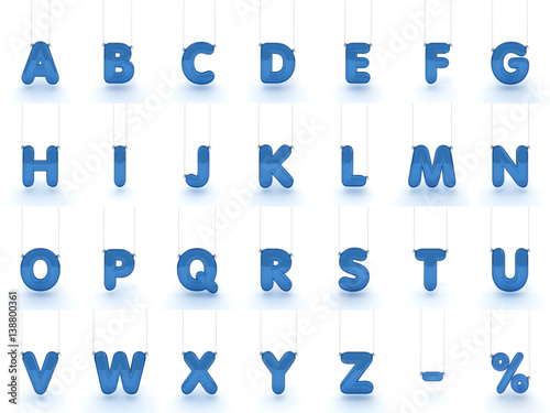 Hanging alphabet collection