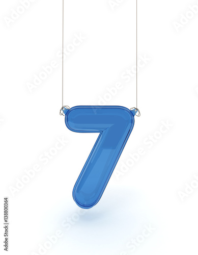 Hanging alphabet number seven