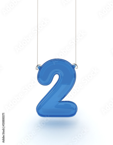 Hanging alphabet number two