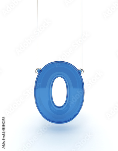 Hanging alphabet number zero