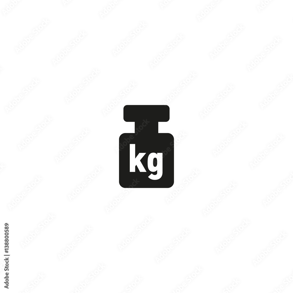 Package weight symbol isolated on white background vector illustration