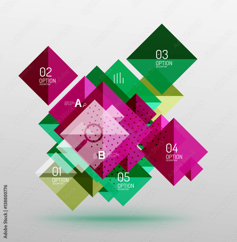 Modern square composition, abstract banner Modern square composition, abstract banner