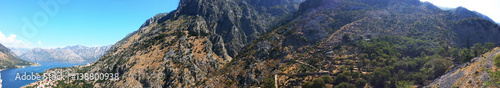 Landscape mountains in Kotor Montenegro