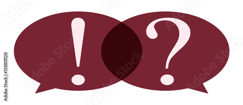Speech Bubble with question mark and exclamation mark