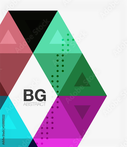 Vector abstract colorful triangle repetition