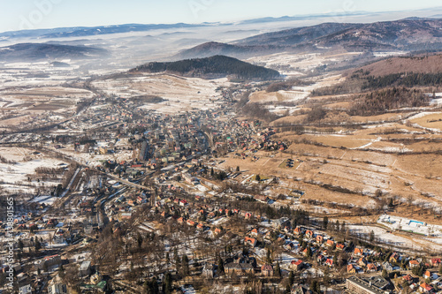 aerial view of the Ladek Zdroj town