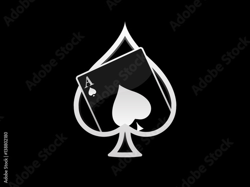 Ace of spades card logo photo