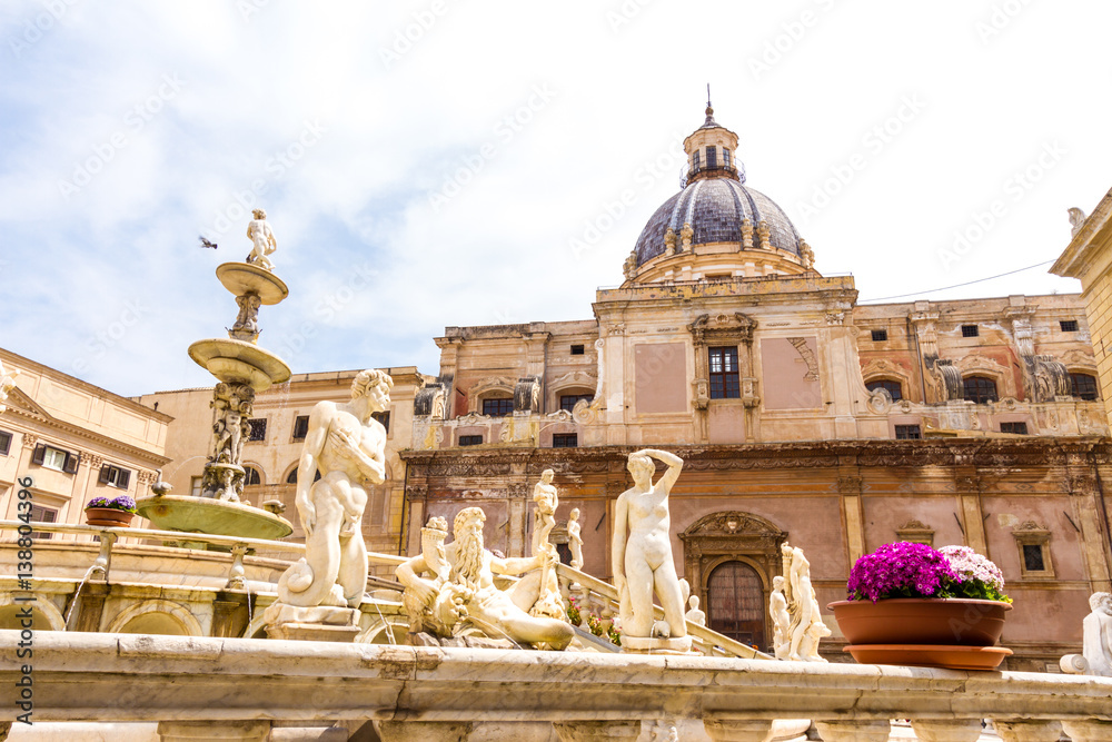 The Praetorian Fountain in Palermo, Italy