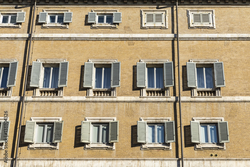 Facade of classical buildings in Rome, Italy © jordi2r