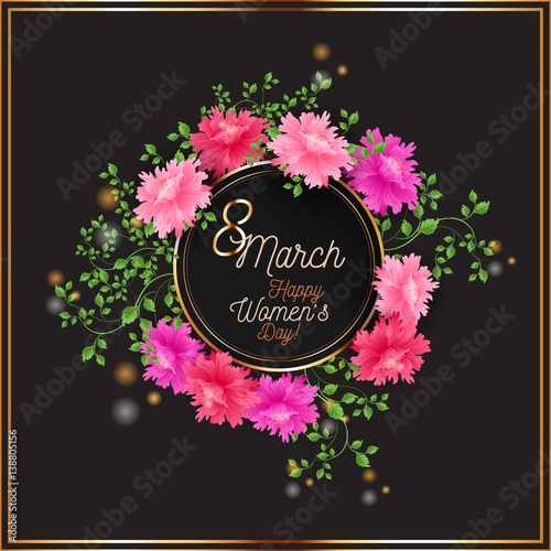 8 March Women s Day greeting card template