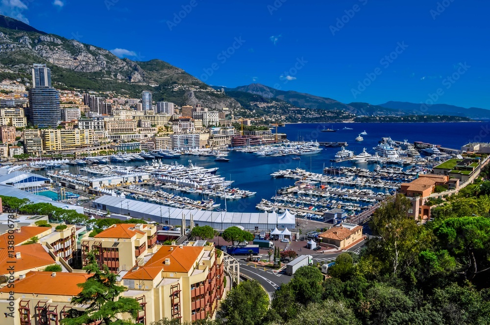 Monaco, côte-d'azur, vue générale.