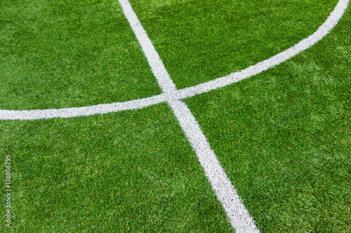 Lines on soccer football field