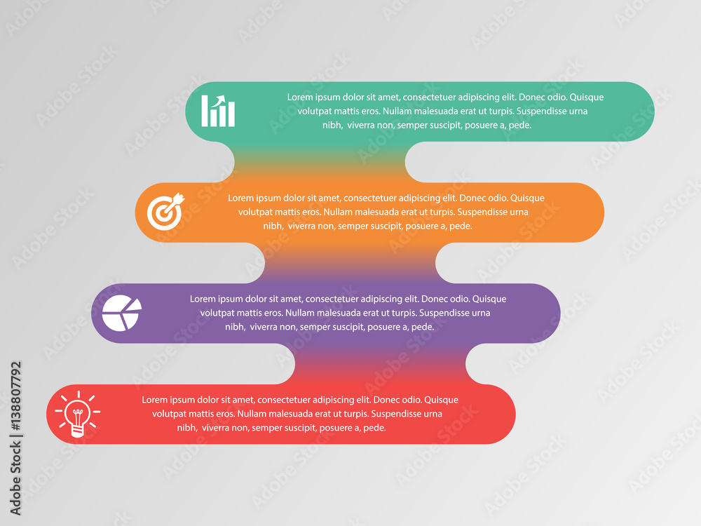 Fototapeta premium Infographic report template with lines and icons and options