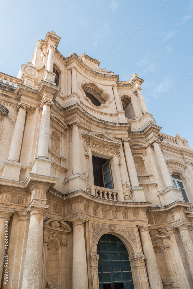 San Carlo church in Noto in Southern Sicily, Italy