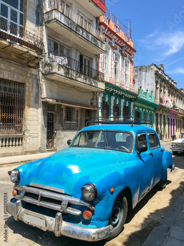 Vintage classic american car in Havana, Cuba © Delphotostock